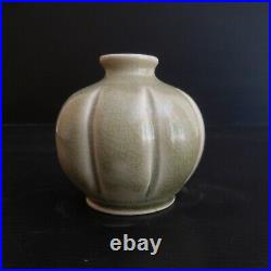 Vase récipient poterie céramique faïence vintage fait main art déco France N4102