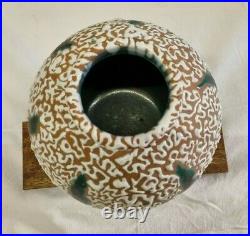 Vase rond émaillé art déco CAB céramique d'art bordeaux début XXe