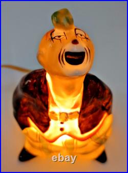 Veilleuse En Ceramique Signe L. M Radiguet A Oissel Clown Art Deco 1920/30