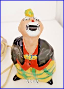 Veilleuse En Ceramique Signe L. M Radiguet A Oissel Clown Art Deco 1920/30