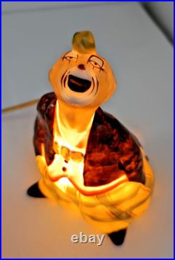 Veilleuse En Ceramique Signe L. M Radiguet A Oissel Clown Art Deco 1920/30