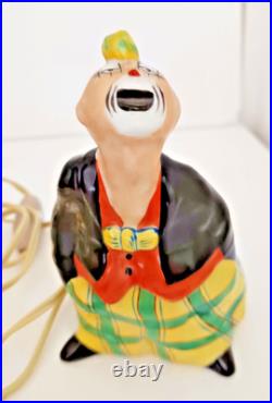 Veilleuse En Ceramique Signe L. M Radiguet A Oissel Clown Art Deco 1920/30