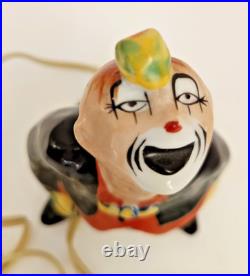 Veilleuse En Ceramique Signe L. M Radiguet A Oissel Clown Art Deco 1920/30