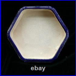 Véritable rare bonbonnière céramique émaux LONGWY art déco 1930 17 cm x 5 cm