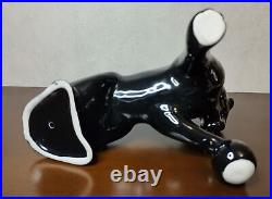 Vintage Black Panther Sculpture Statue Figurine céramique Art Déco URSS