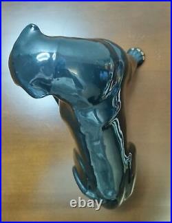 Vintage Black Panther Sculpture Statue Figurine céramique Art Déco URSS