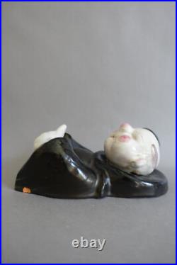 Walter Bosse (1904-1979) Austria sculpture murale figurant un moine au chapelet
