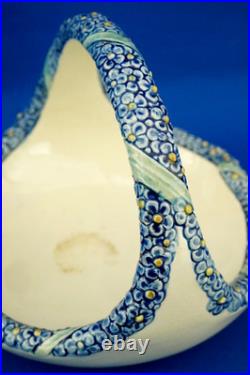 Wilhelm Peter August Sus Karlsruhe vase panier vide poches céramique Art Déco XX