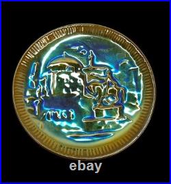 Zsolnay Pecs Ceramique Iridescente Coupelle Art Deco 1920 Hungary