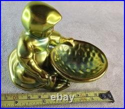 Zsolnay Pecs Ceramique Iridescente Enfant Tenant Un Panier Art Deco 1920 Hungary Zsolnay Pecs Ceramique Iridescente Enfant Tenant Un Panier Art Deco 1920 Hungary