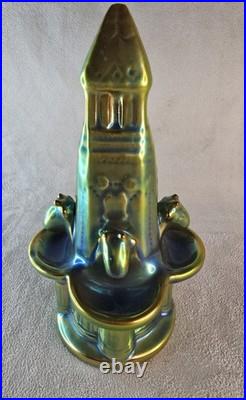 Zsolnay Pecs Ceramique Iridescente Fontaine Art Deco 1920 Hungary